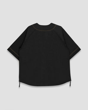 Multi Pockets Baseball Shirt - Black