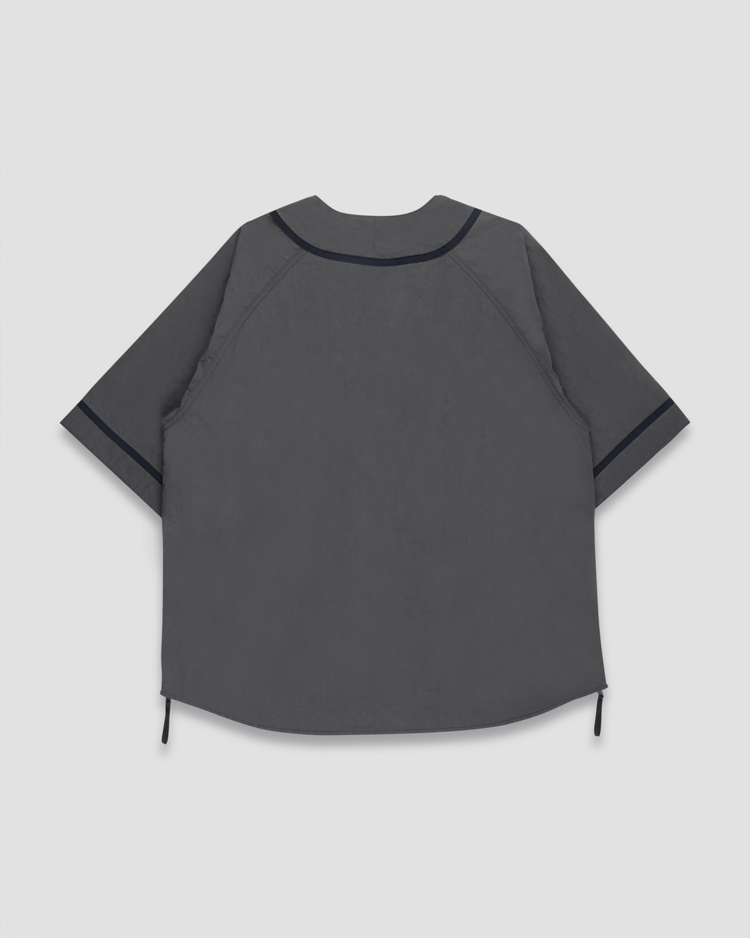 Multi Pockets Baseball Shirt - Grey