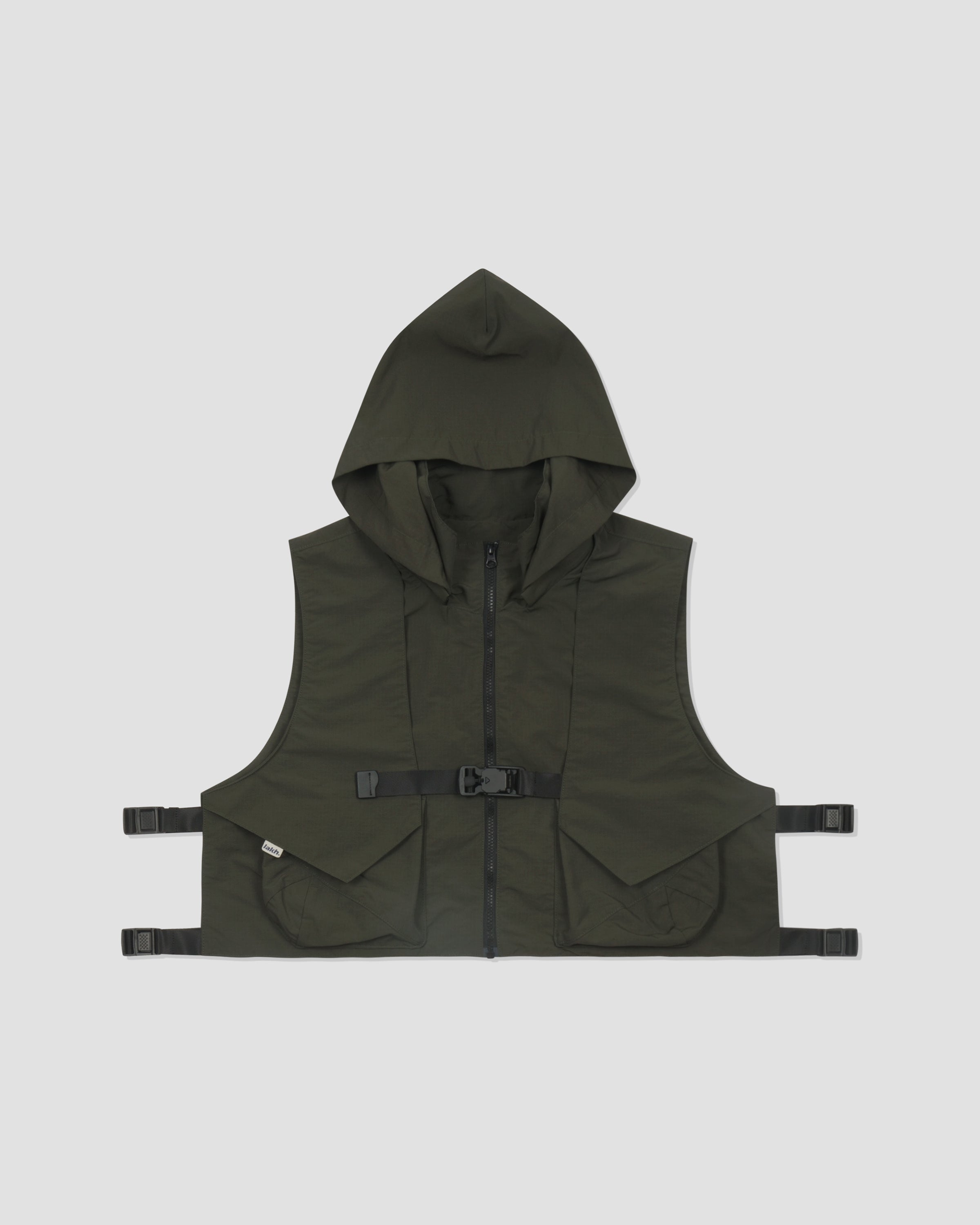 Panel Pockets Vest - Green