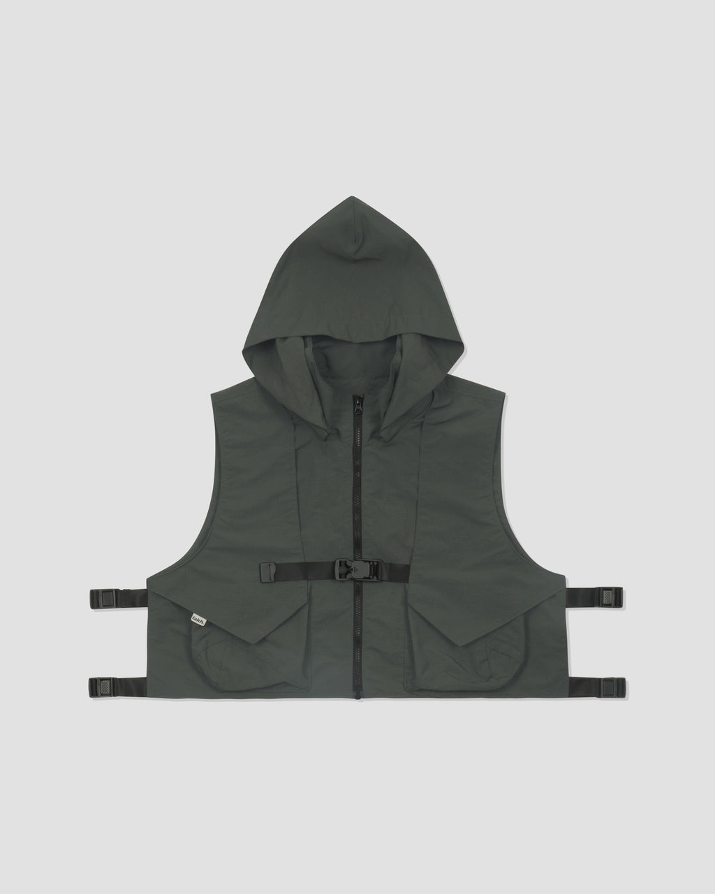 Panel Pockets Vest - Grey