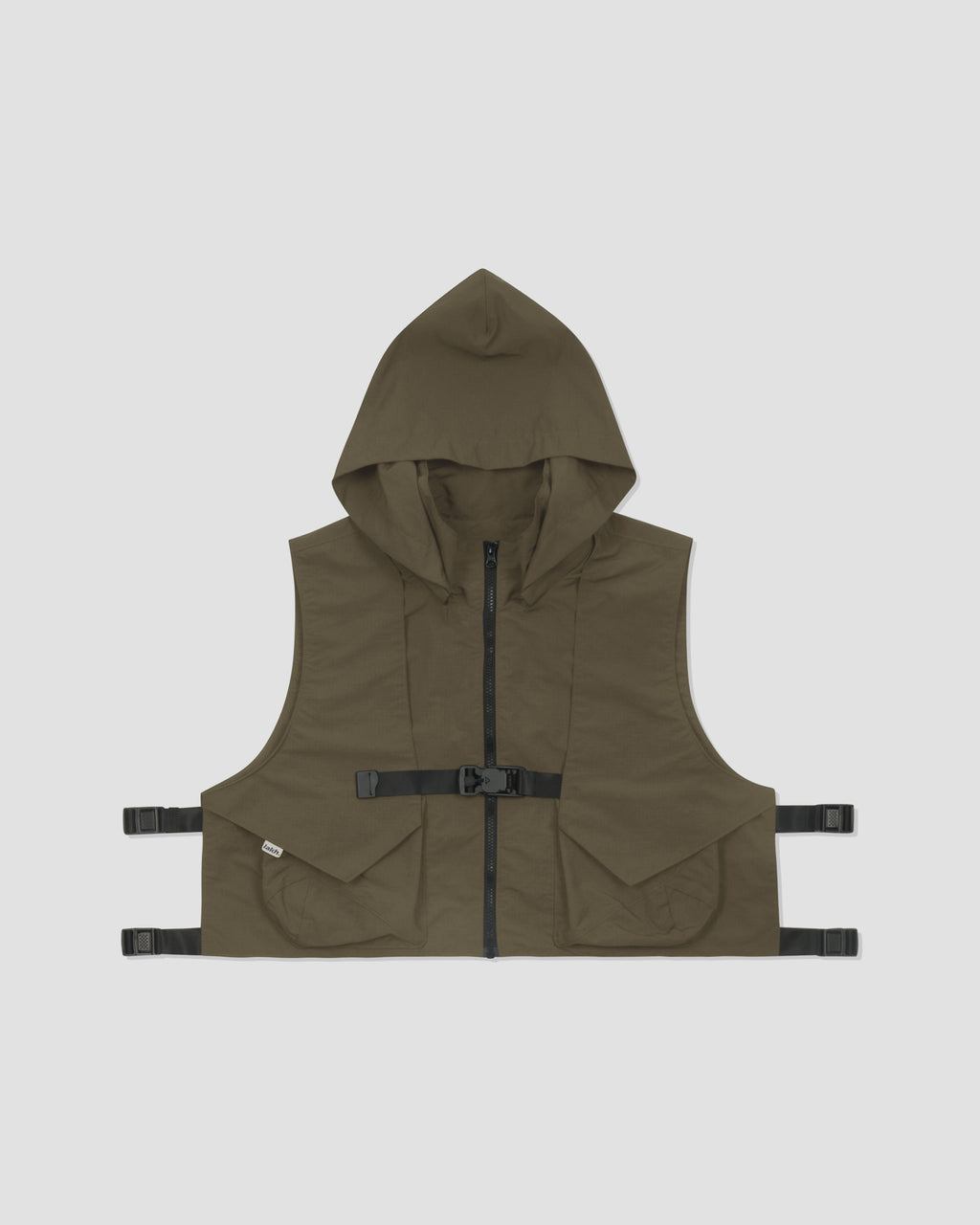 Panel Pockets Vest - Olive