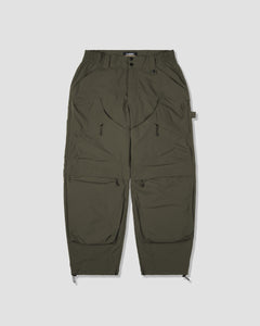 Patched Worker Pants - Olive