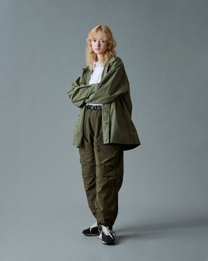 Patched Worker Pants - Olive