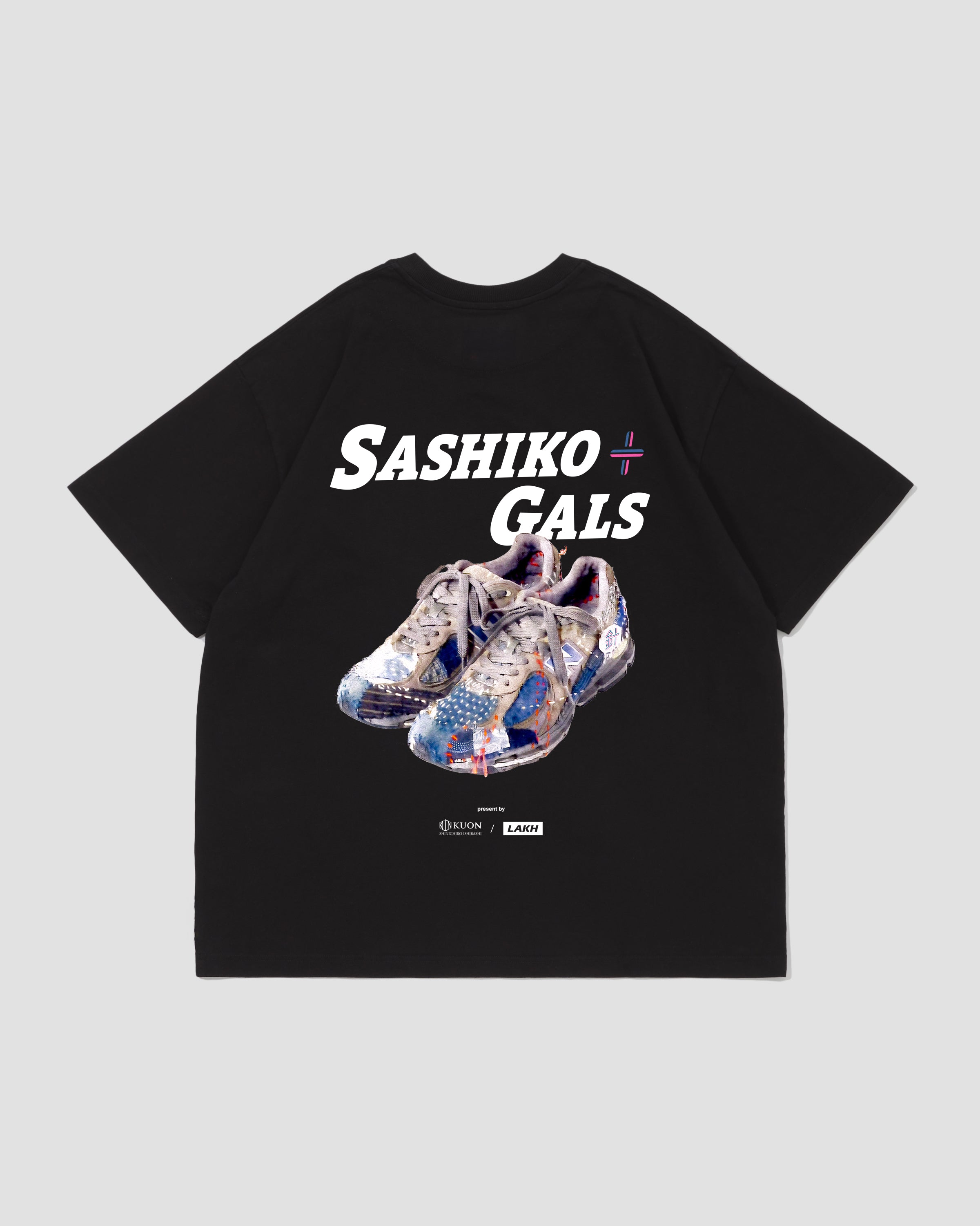 LAKH x SASHIKO GALS Graphic Tee - Black