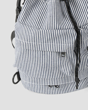 Six Pockets Shoulder Bag - Strip Navy