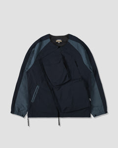 Slanted Pockets Functional Jacket - Navy