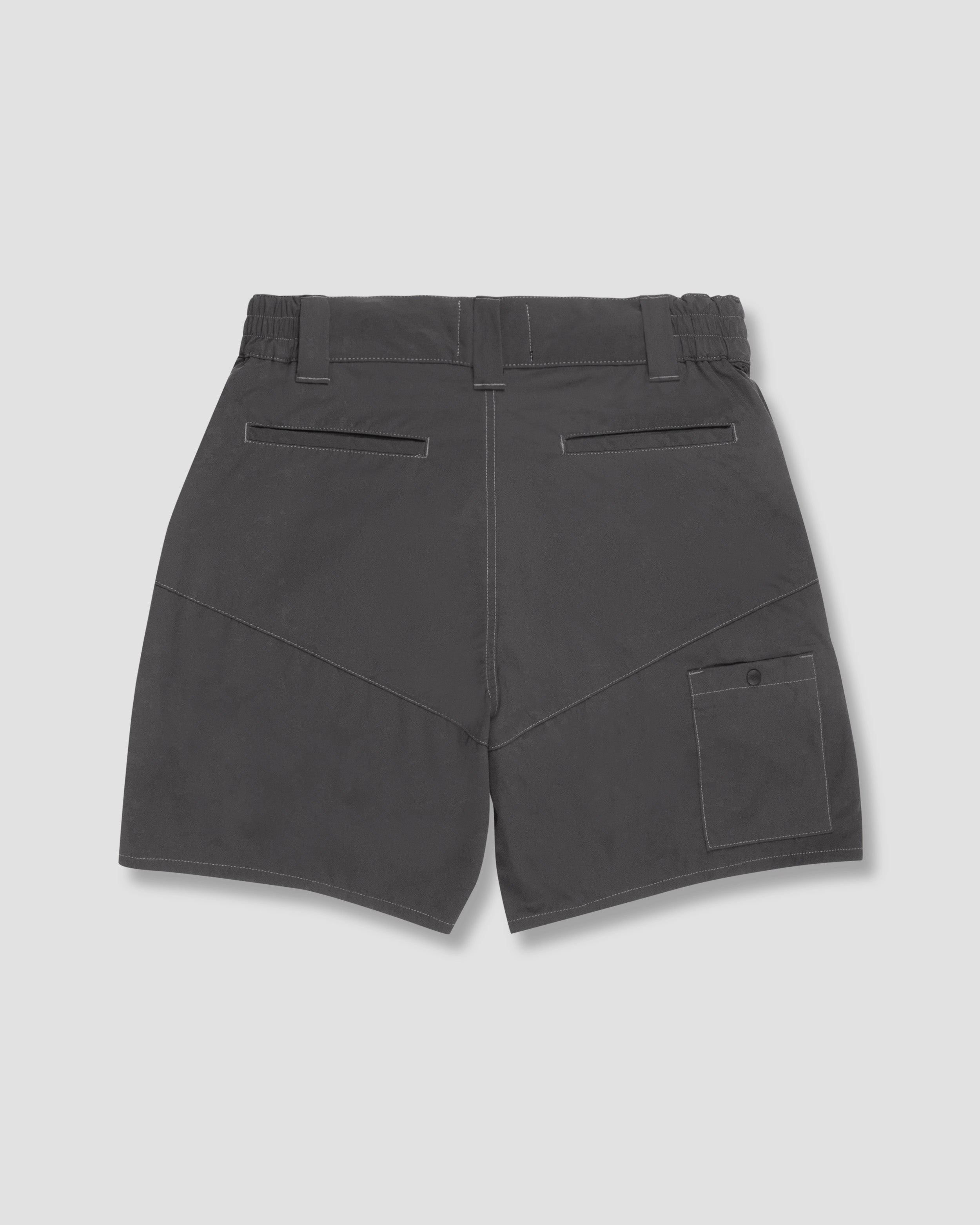 Trapezoid Pockets Utility Shorts - Grey