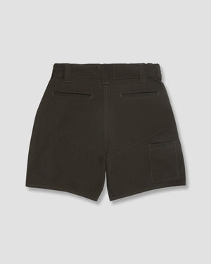 Trapezoid Pockets Utility Shorts - Olive