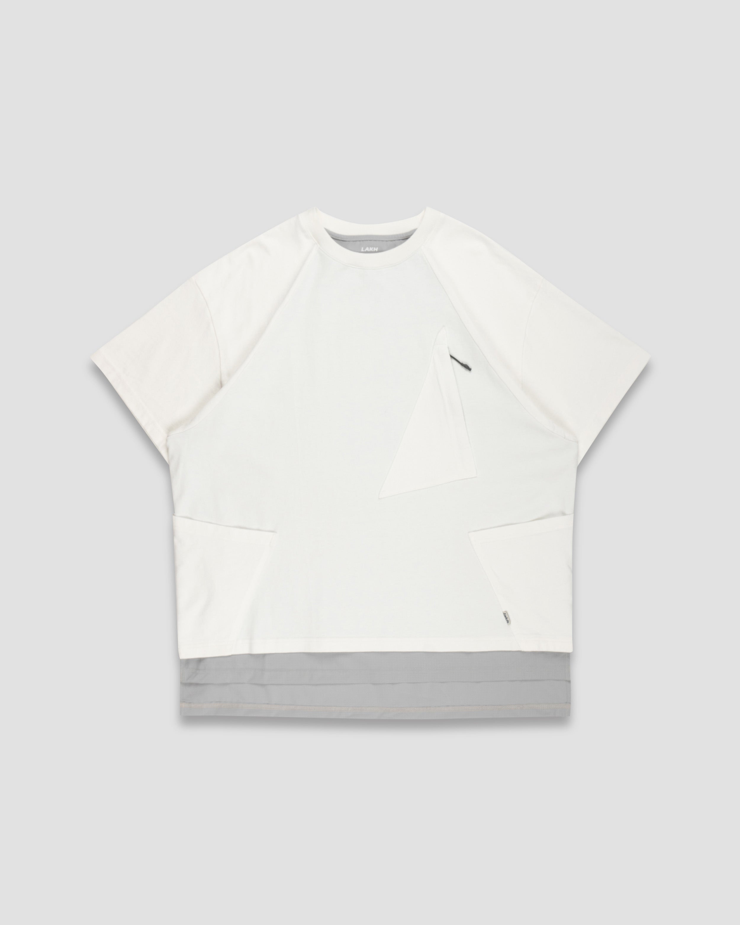 Tri- Pocket Layer Tee - White