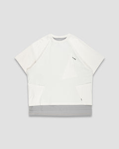 Tri- Pocket Layer Tee - White