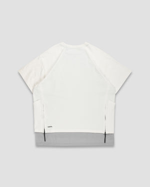 Tri- Pocket Layer Tee - White