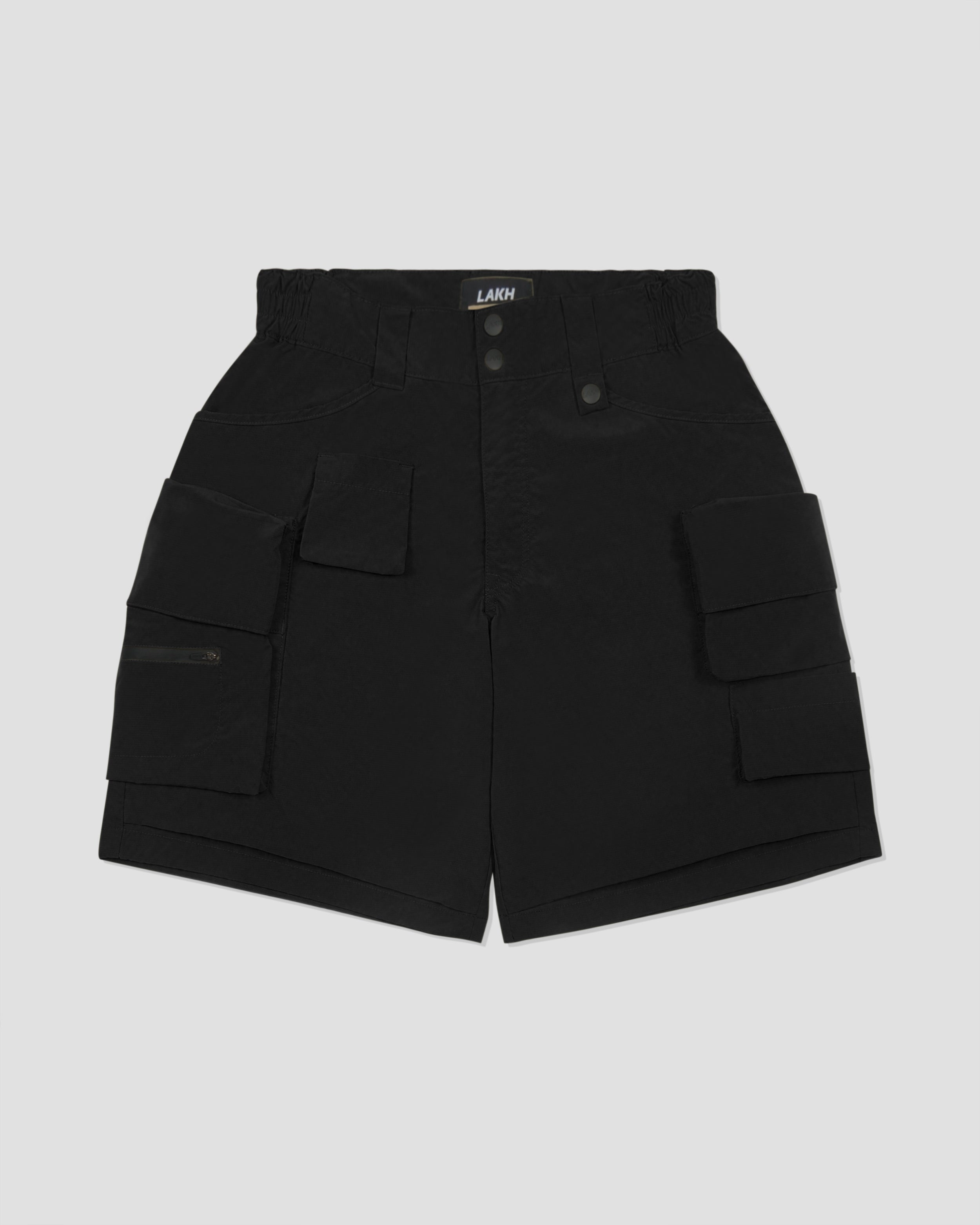 Twelve Pockets Cargo Shorts - Black