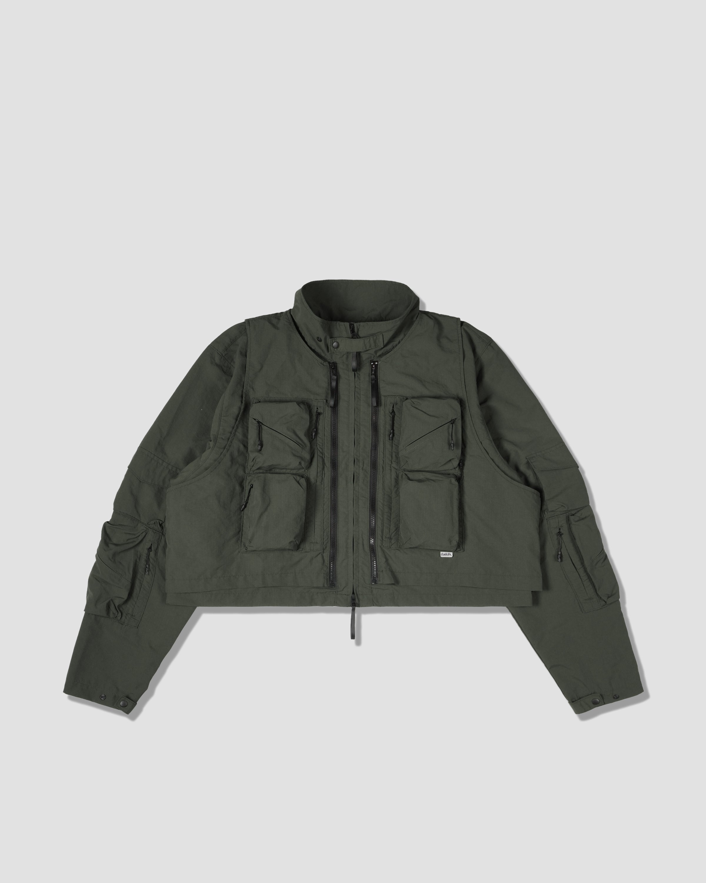 Twenty Pockets Half Jacket - Army Green