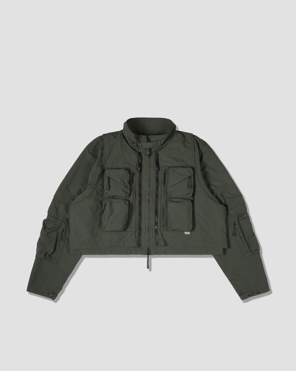 Twenty Pockets Half Jacket - Army Green