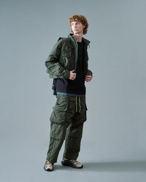 Twenty Pockets Half Jacket - Army Green