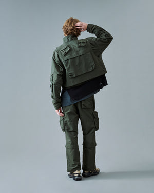 Twenty Pockets Half Jacket - Army Green