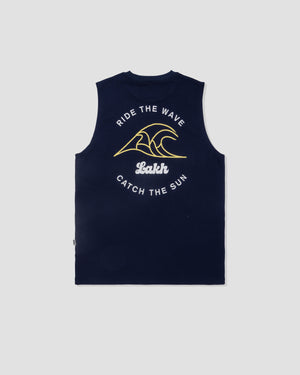 Wave Logo Tank Top - Navy