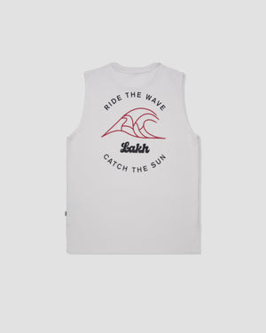 Wave Logo Tank Top - White