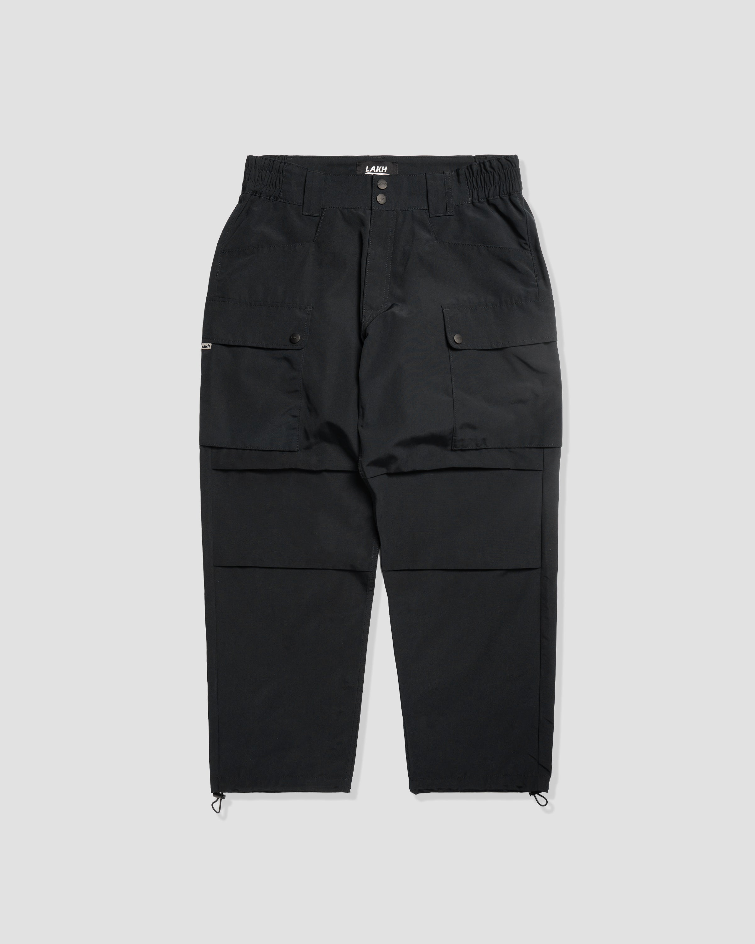 Wide Cargo Pants - Black