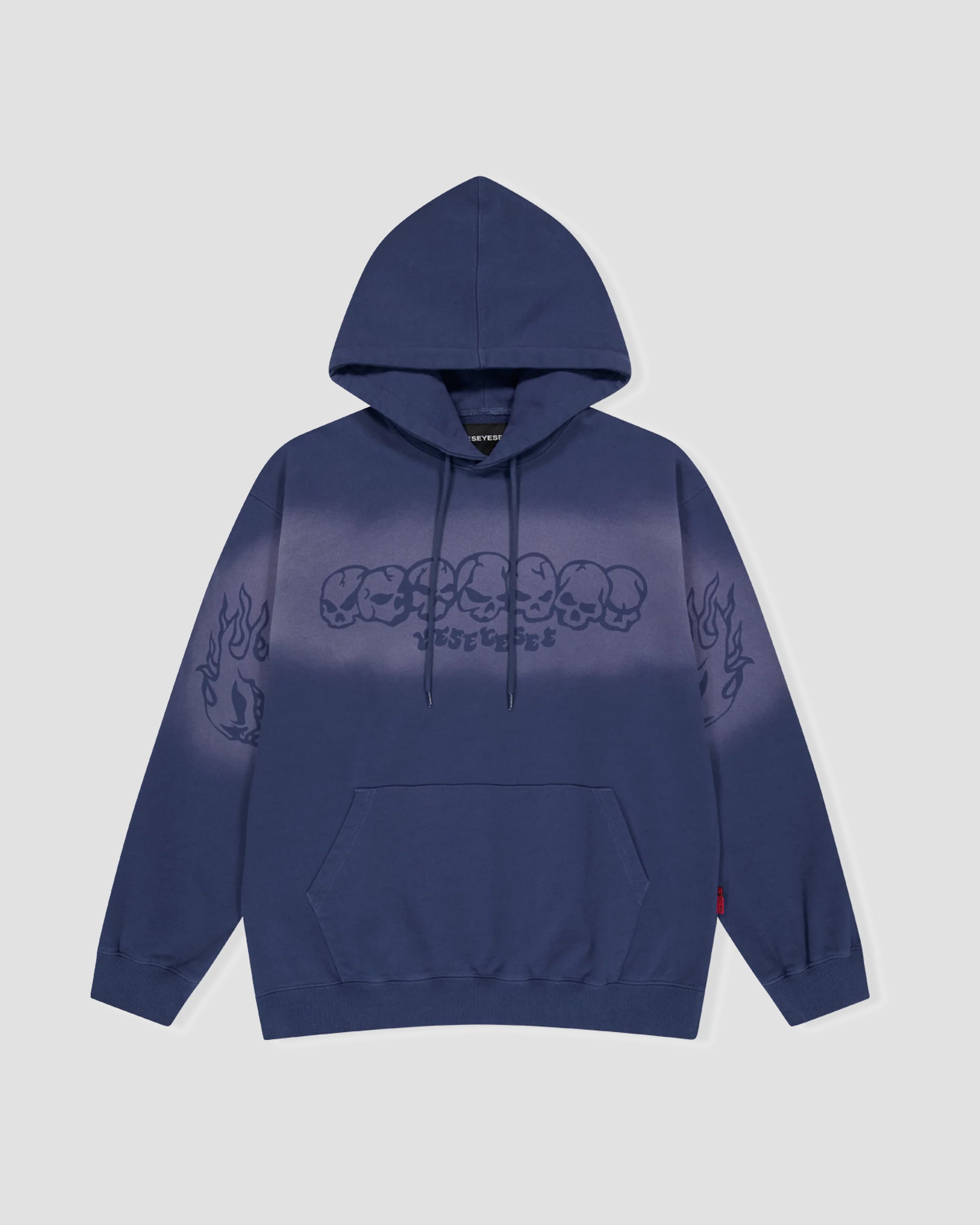 YESEYESEE Y.E.S Fade-out Skull Hoodie - Cobalt Blue