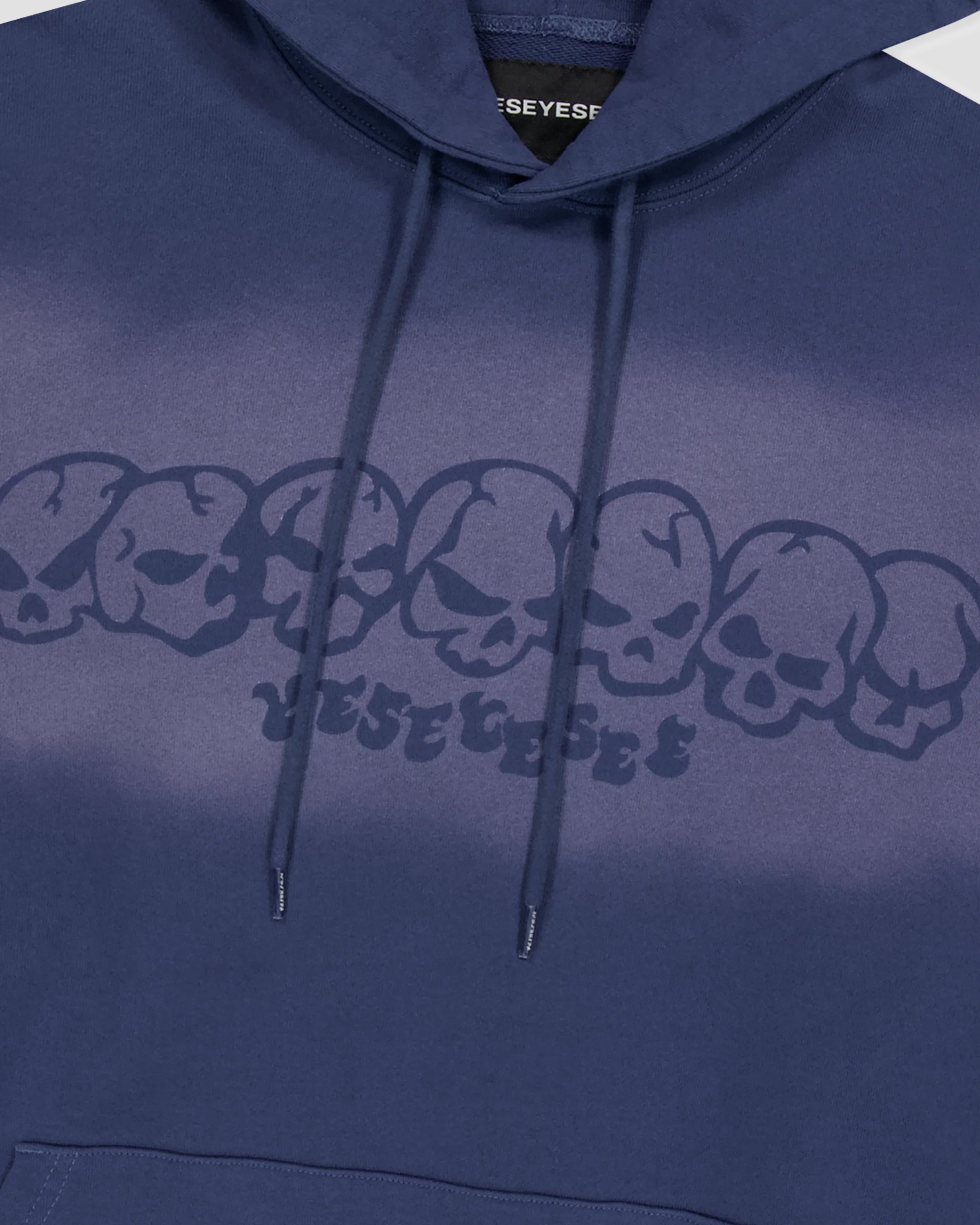 YESEYESEE Y.E.S Fade-out Skull Hoodie - Cobalt Blue