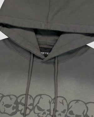 YESEYESEE Y.E.S Fade-out Skull Hoodie - Dark Grey