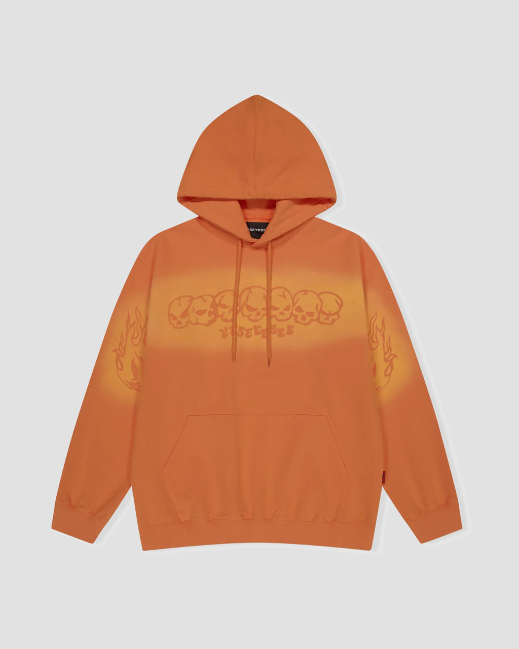 YESEYESEE Y.E.S Fade-out Skull Hoodie - Orange