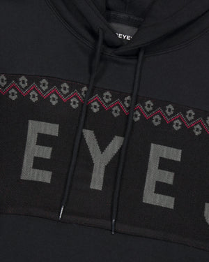 YESEYESEE Y.E.S Jacquard Skull Hoodie - Black