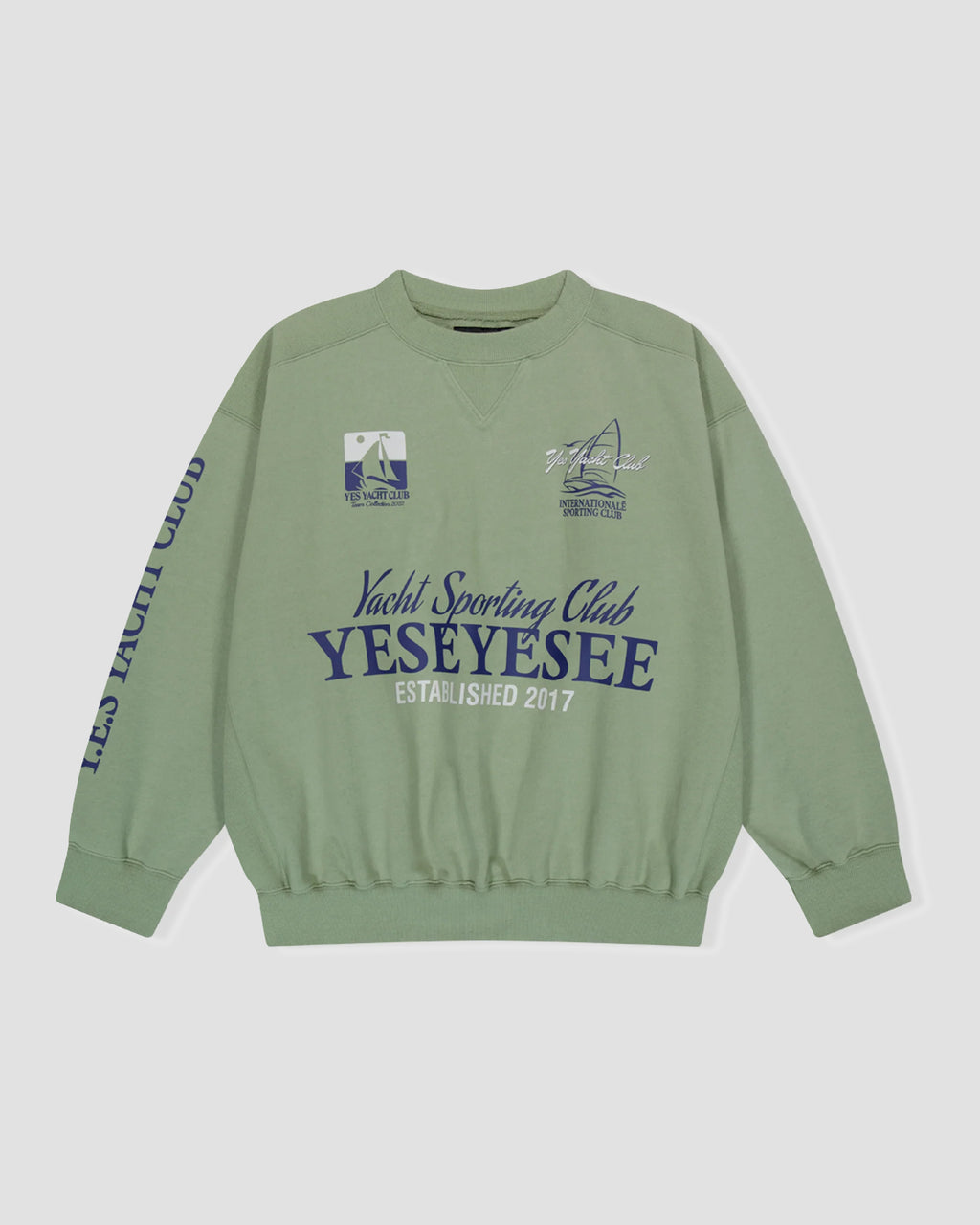 YESEYESEE Y.E.S Yacht Sweatshirt - Sage Green