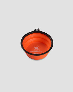 FAT COFFEE WITH LAKH Dog Bowl - Orange