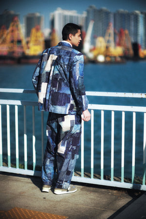 LAKH x KUON Printed Boro Functional Suit Jacket