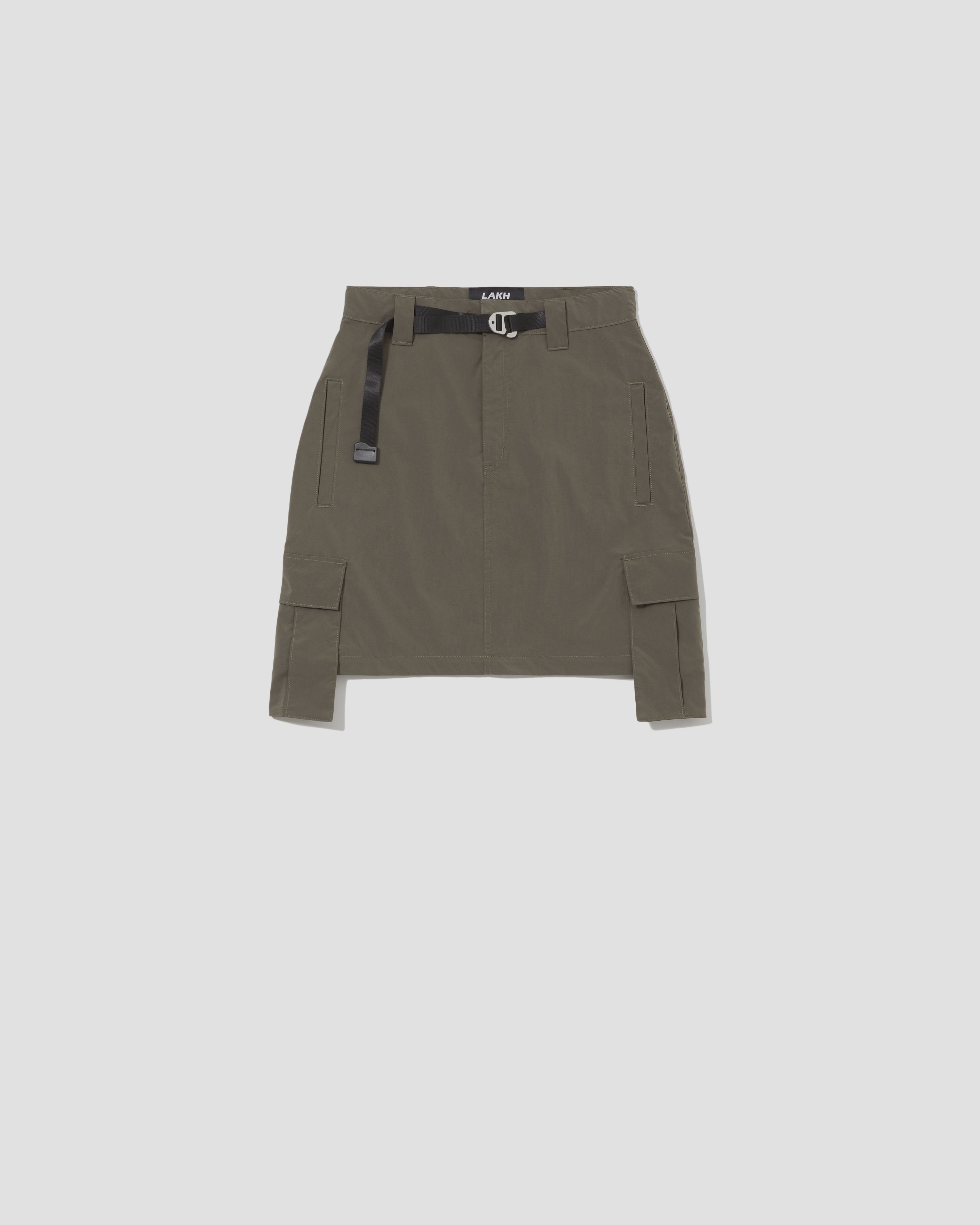 Detachable Straight Skirt - Olive